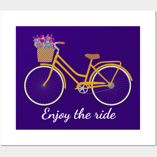 Enjoy the ride on a bicycle Wall Art by Jennifer Ladd